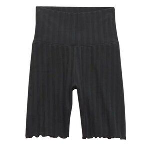 New Offline by Aerie OG Groove Bike Short Size S Black High-waisted Ribbed